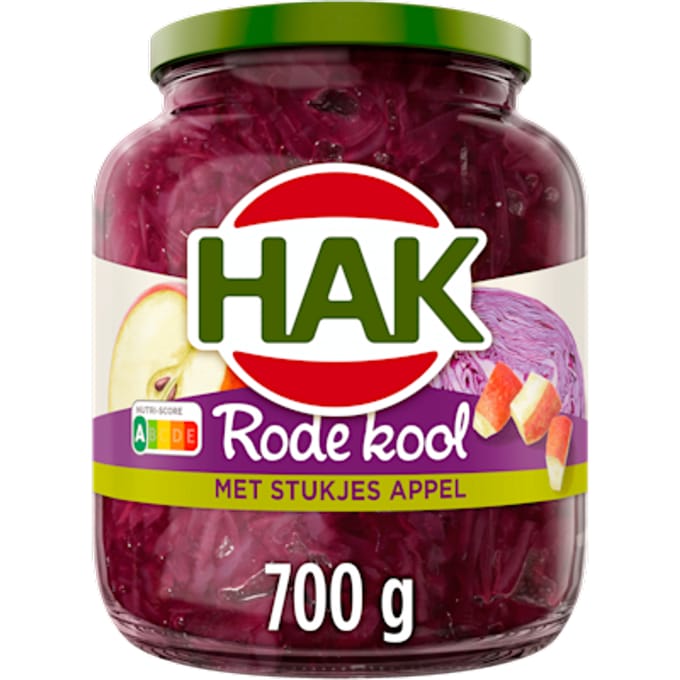 Rode kool met stukjes appel