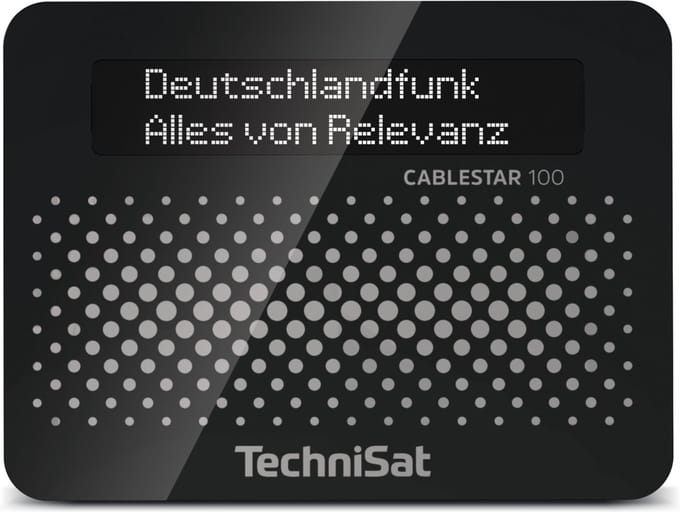 TechniSat CABLESTAR 100 - digitale radioprogramma's (voor ongecodeerde digitale radioprogramma's via kabelnet, voor het uitbreiden van een bestaand systeem, zonder boxen)12.00 x 9.00 x 5.70 cm, Zwart