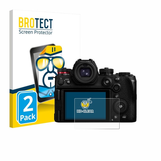 BROTECT - Screenprotector voor Panasonic Lumix DC-S1IIE - Folie Beschermfolie transparant 2 Stuks