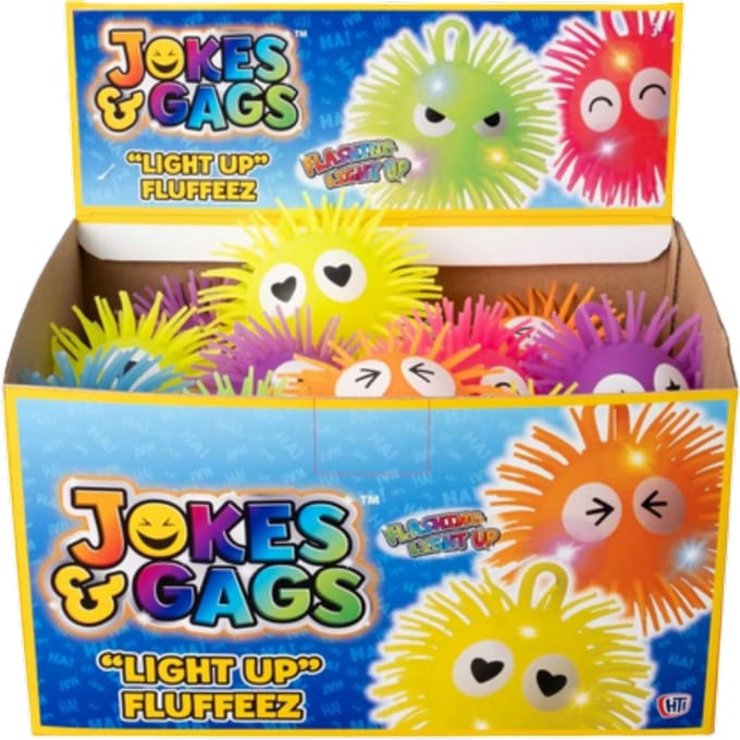 Fluffeez Light Up Puffer Ball Assorted – 4 Inch