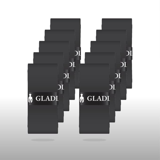Gladiator Overgrips - zwart - 10 stuks - tennis - padel - pickleball