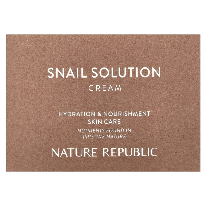 Nature Republic, Snail Solution, Crème, 1,75 fl oz (52 ml) black