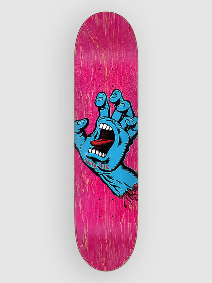Santa Cruz Screaming Hand 7.8" Skateboard Deck roze
