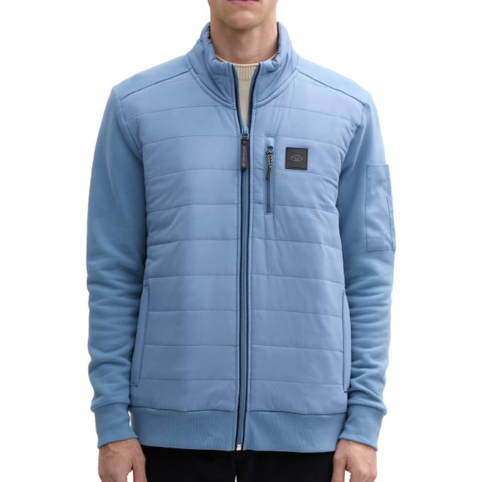 Tom Tailor - Sweatvest - Heren - M - Blauw - Katoen - 1045947