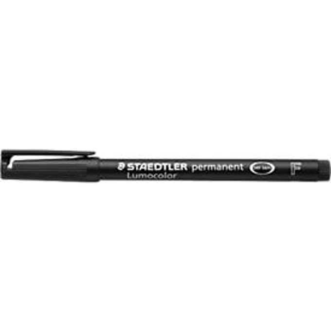 Viltstift Staedtler Lumocolor 318 permanent F zwart - 10 stuks
