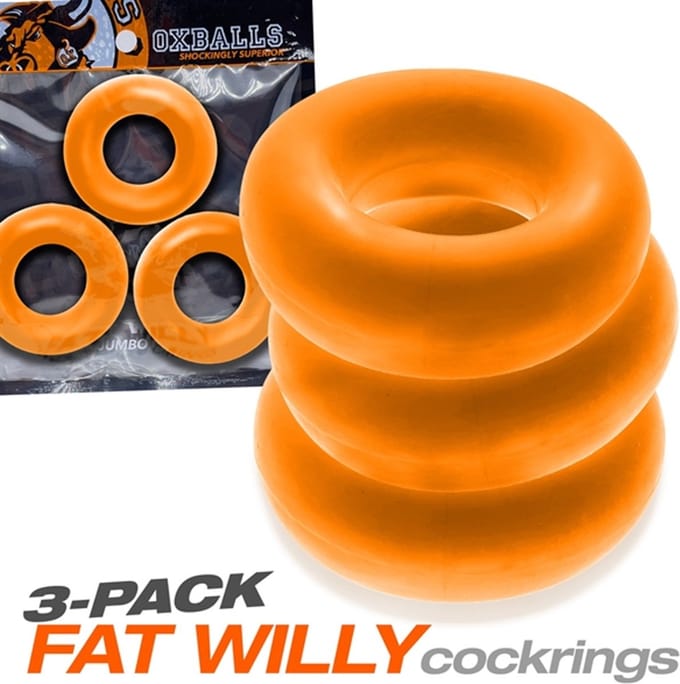 Oxballs - Fat Willy - Cockring - 3 stuks - Oranje