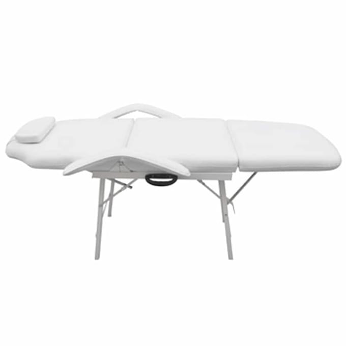 vidaXL - Behandelingsstoel - voor - gezicht - 185x78x76 - cm - kunstleer - wit