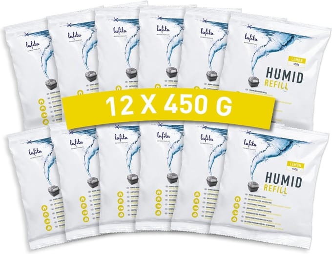 Lafita Vochtvanger navulling - 12 stuks - 450 gram - citroen - universeel - made in NL