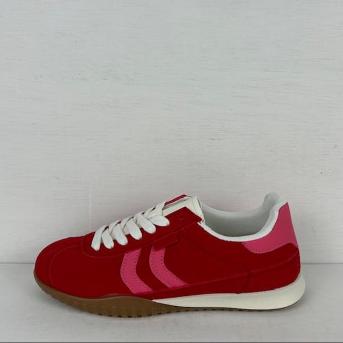 Sportieve sneakers met leuke afwerking rood Rood / 36