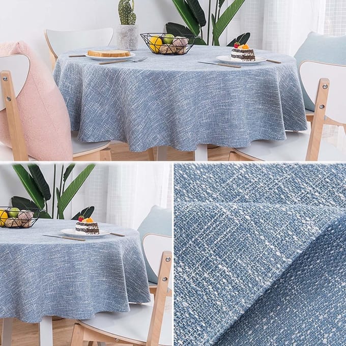 Rond Tafelkleed - Linnen Kleed - Eetkamer Decoratie - Zwaar Gewicht - 280 cm - Effene Kleur