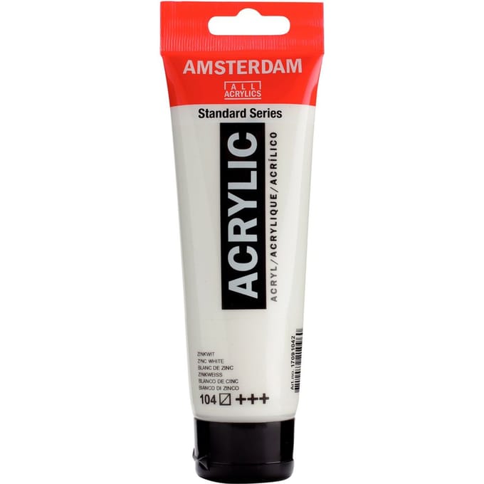 Amsterdam Standard Series Acrylverf Tube 120 ml Zinkwit 104