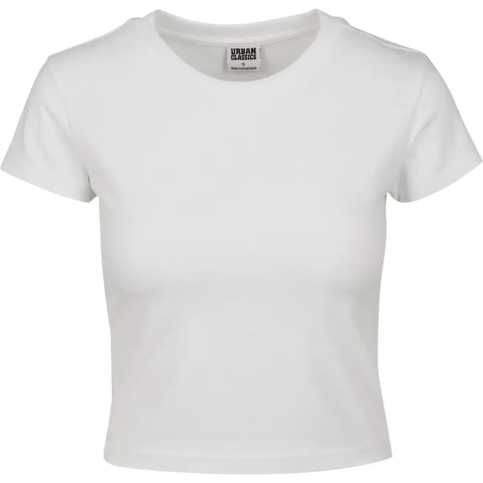 Urban Classics Stretch Jersey Cropped Tee Dames T-shirt - wit - L
