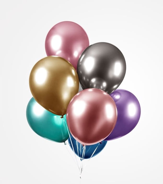 Ballonnenset Spiegelend 30 Cm Chroom 25-delig