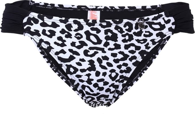 Zwart-witte panterprint bikinibroekje