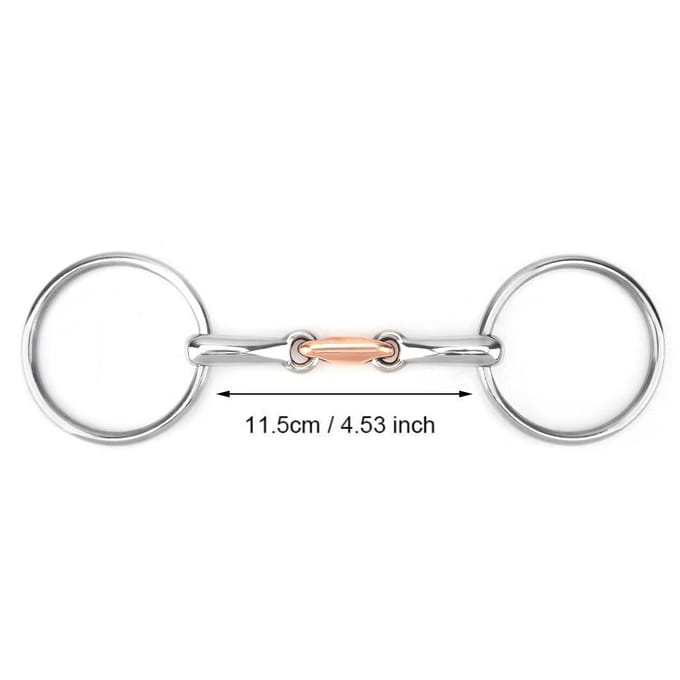 Roestvrij Staal Dikte Bit Losse Mond Bit Roller voor Paard 11.5cm white