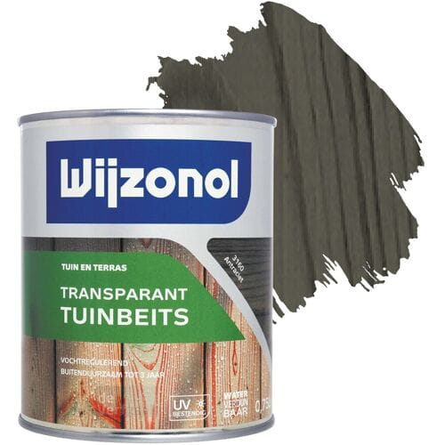 Wijzonol Transparant Tuinbeits - Antraciet - 0,75 liter
