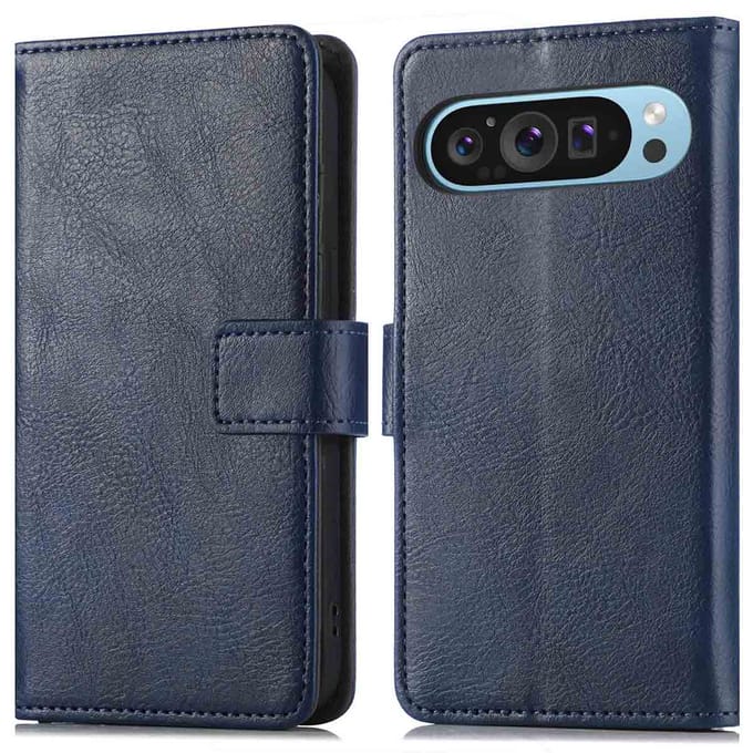 imoshion Hoesje - Geschikt voor Google Pixel 9 Pro XL - Luxe Bookcase - Donkerblauw