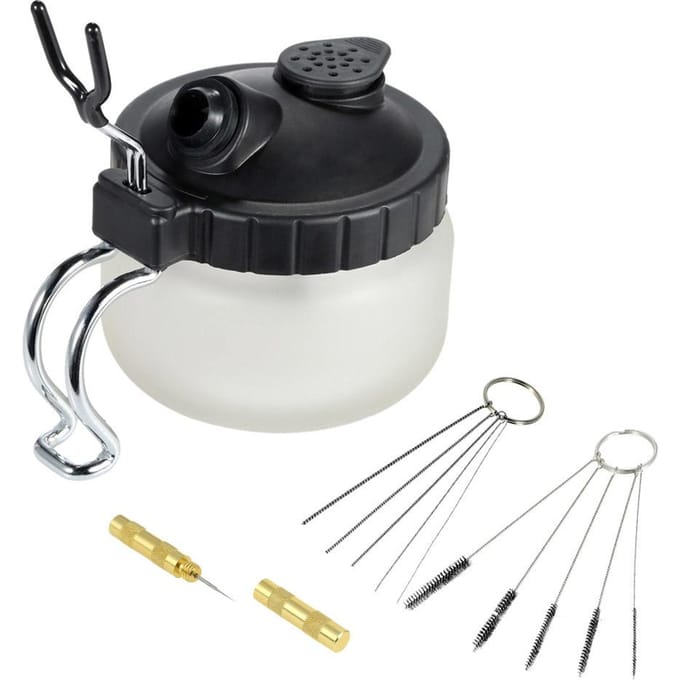 Ensemble d'outils de lavage d'aérographe, Pot propre, porte-stylo, Pot de nettoyage de peinture, bouteille, buse d'aiguille