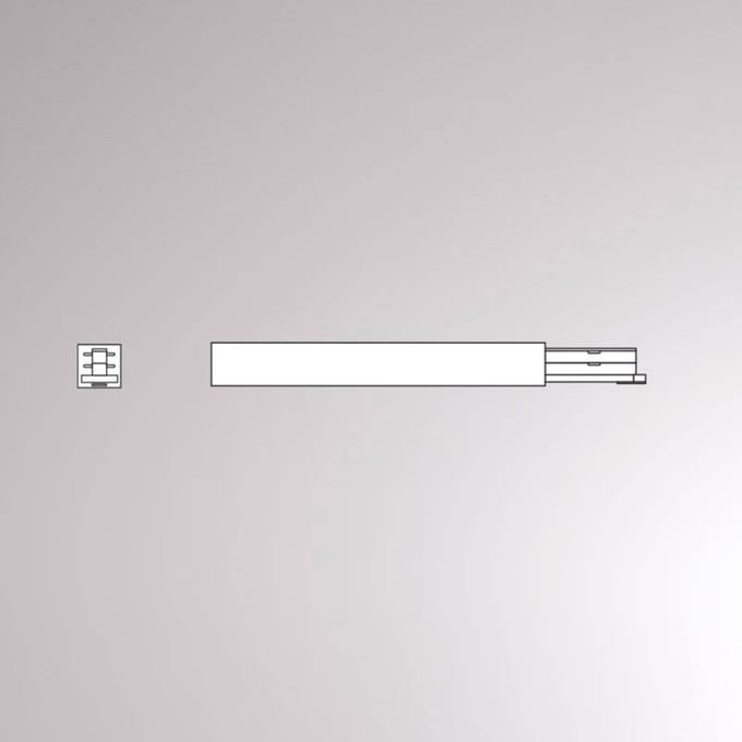 Molto Luce Eindvoeding voor Volare 2-fase rail, wit