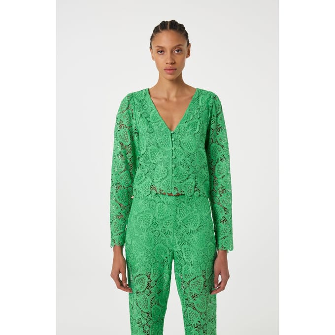 Fabienne Chapot Sardou Top Green Apple Maat: 38 | Longsleeves Outlet | Dames | Groen