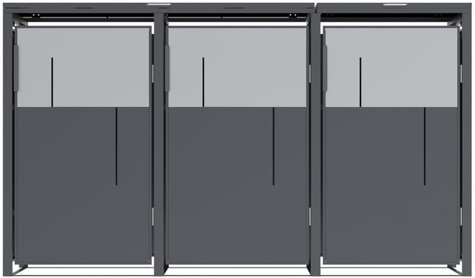 Westmann Varius-3 Metalen Containerombouw voor 3 kliko - Houtlook
