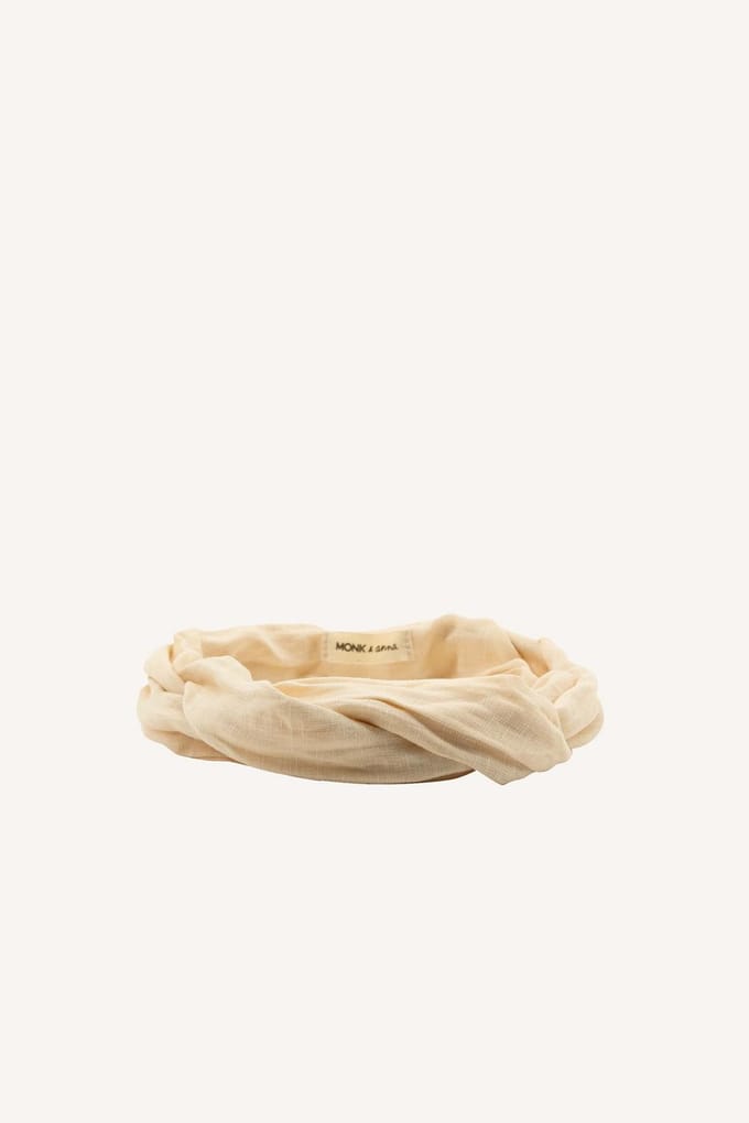 Monk and Anna - Haarband Dames • linen • milk