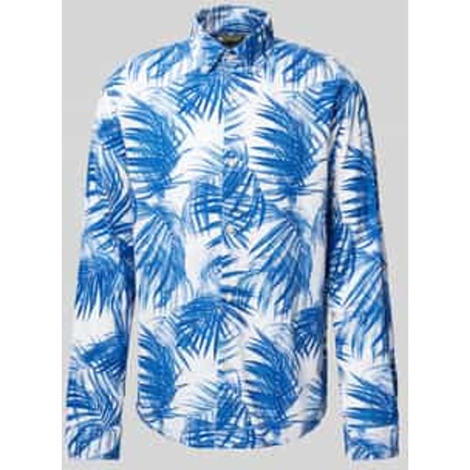 Relaxed fit vrijetijdsoverhemd van een mix van viscose en linnen