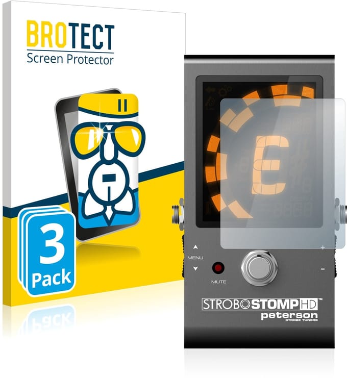 Screenprotector 3 Stuks voor Peterson Strobostomp HD Beschermglas transparant