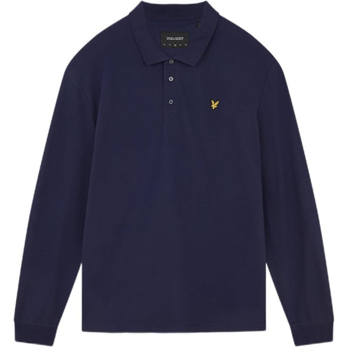 Polo Shirt Lange Mouw Lyle &amp; Scott Longsleeve Polo Navy