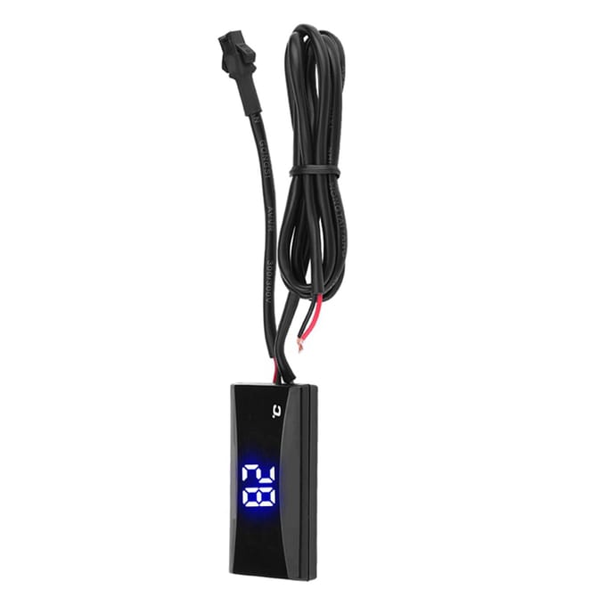 Thermomètre numérique pour moto, indicateur de température d'eau, lumière bleue black