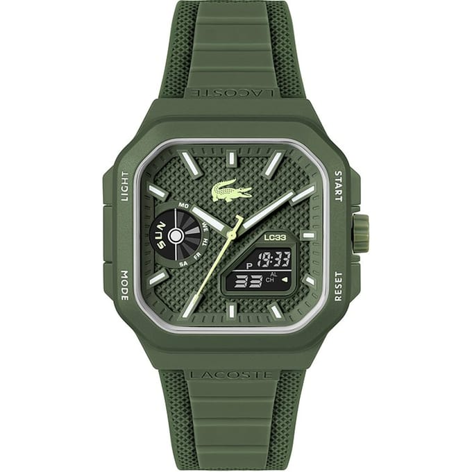 Lacoste LC2011505 LC33 Kunststof Groen 44x50mm