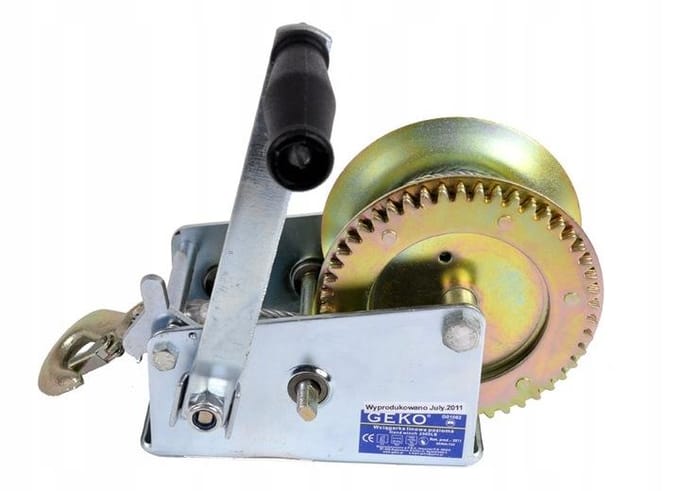 GEKO Handlier - 1150 kg - 10 m staalkabel - Dubbele versnelling - Handrem