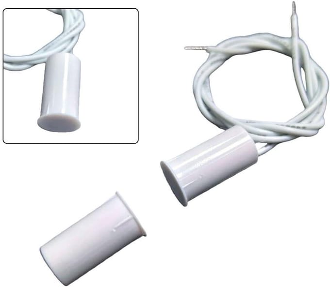 Magnetische Deurschakelaar - Alarm Sensor - Beveiliging Verbeteren - Verborgen Montage - 5 Stuks - Wit