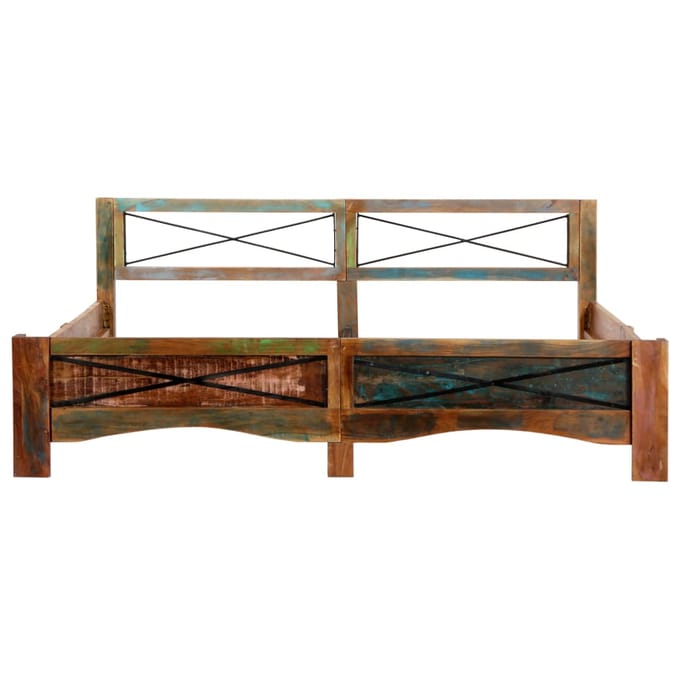 vidaXL - Bedframe - massief - gerecycled - hout - 180x200 - cm
