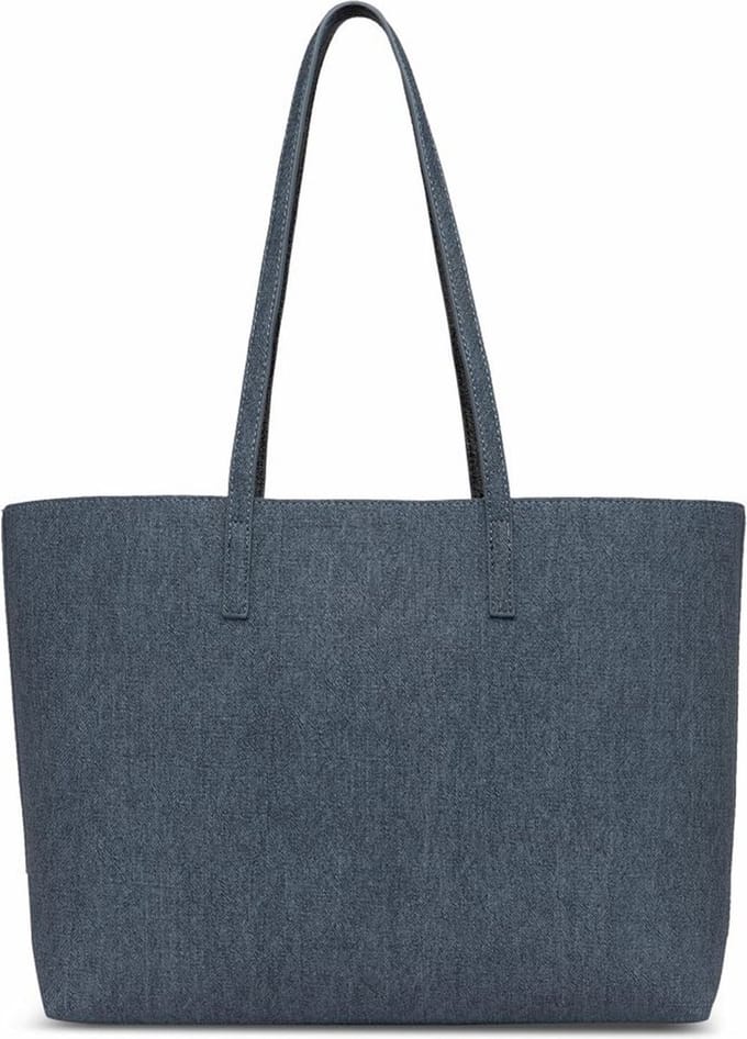 REPLAY Schoudertas Shopper Blue Denim + Black Denim Blauw Grijs