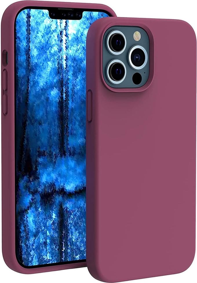 Hoesje Geschikt voor iPhone 13 Pro – Liquid siliconen backcover – Wijn Rood