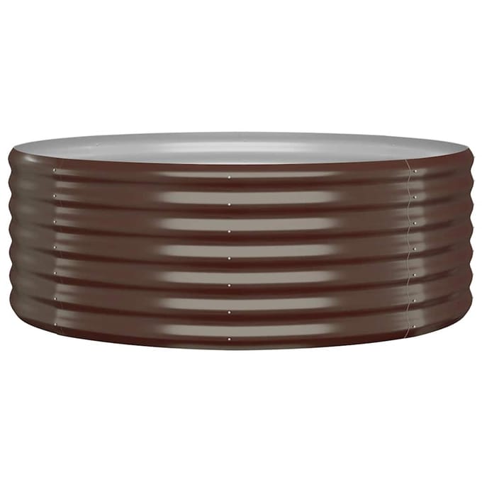 vidaXL - Plantenbak - 100x100x36 - cm - gegalvaniseerd - staal - bruin