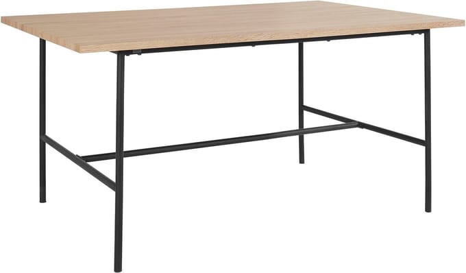 Acer-Eettafel - 160 cm - Zwart Eiken