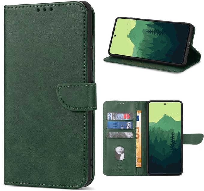 Solidenz hoesje - Geschikt voor Samsung Galaxy A56 / A36 - Bookcase - Groen