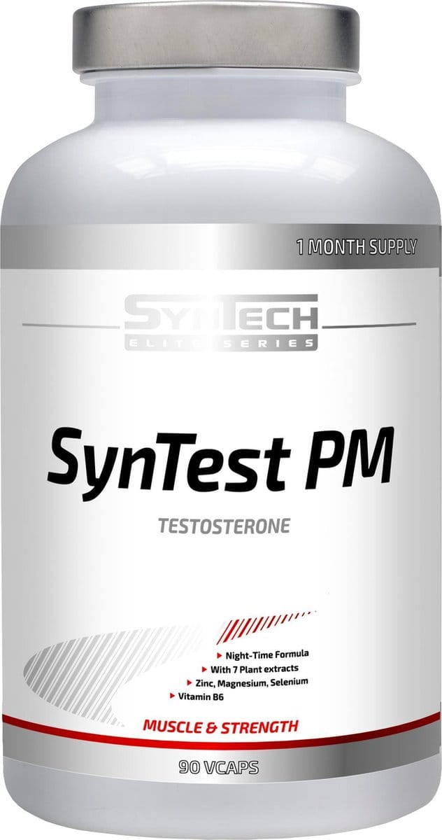 SynTest PM 90caps - SynTech - Testosteron booster - Testo - Kracht - Spiergroei - Kracht