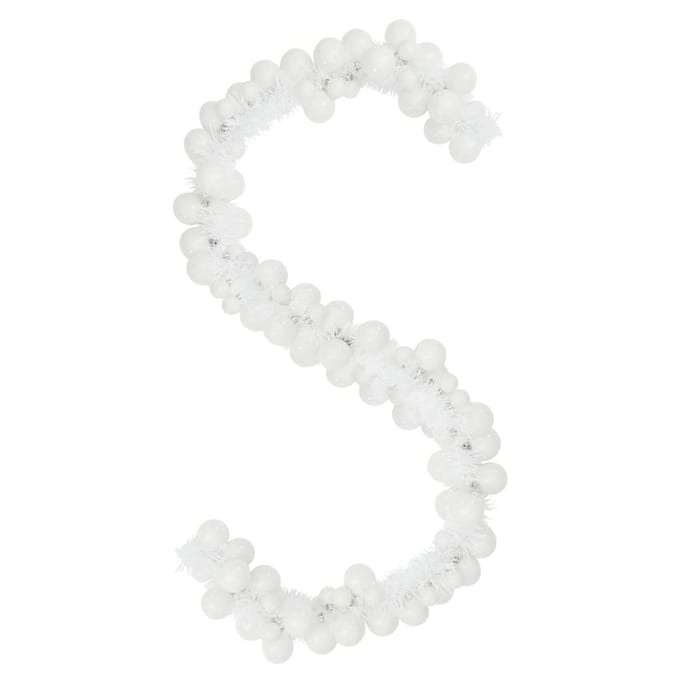vidaXL - Kerstbal - Guirlande - LED's - Wit - 186 - cm - Polystyreen