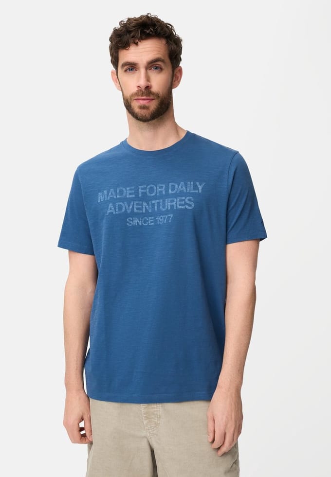 camel active T-Shirt met reflecterende details - Maat - Indigoblauwmenswear-M