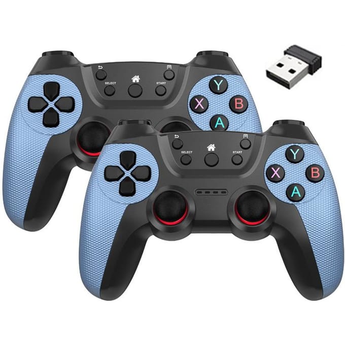 VAORLO Draadloze verdubbelt game Controller Voor Linux/Android telefoon Voor Game Box Game stick PC Smart TV Box 2.4G gamepad Joystick