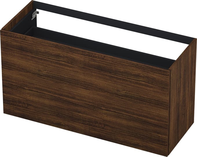 INK wastafelonderkast 2 laden greeploos push to open hout decor 120x45x65cm, koper eiken