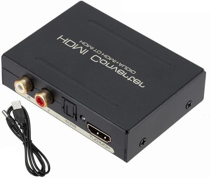 Audio Extractor - Audio Converter SPDIF - Audio Scheiden - Meerdere Interfaces - 5.1ch 2.0ch - Zwart