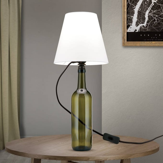 ORION E27-fitting BOTTLE, kabel zwart, lengte 200 cm