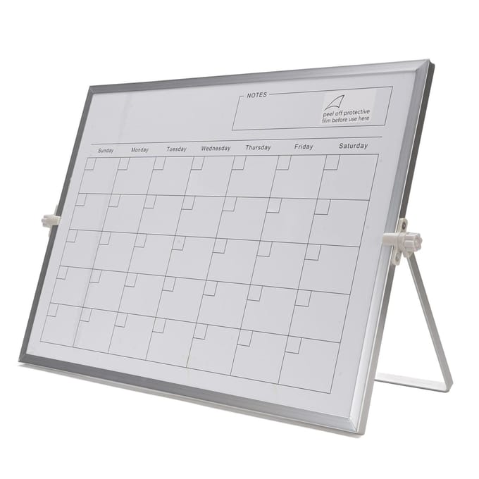 Uitwisbare Kalender 30x40cm Dubbelzijdig Magnetisch Desktop Whiteboard Kalender Maandplanner met white