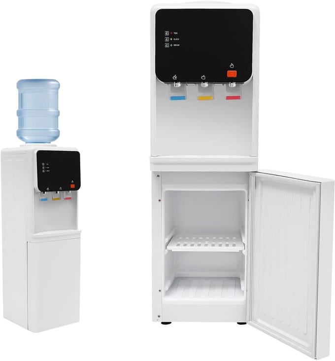Waterdispenser - Drankfontein - Koel en warm - Kinderslot - 30x31x95 cm - Wit