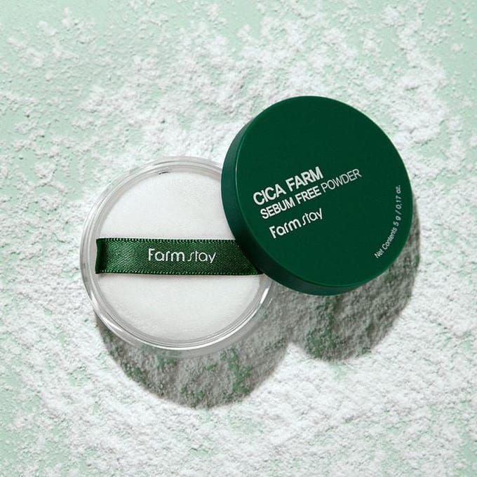 Farm Stay Cica Farm Sebum Free Powder 5gr + RANDOM GIFT gray