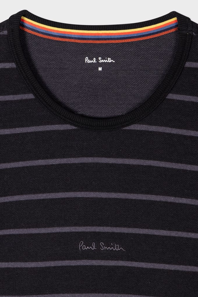 Paul Smith Men Top Relax Logo Stripe Black Taglia: L | Magliette basic Outlet | Uomo | Nero